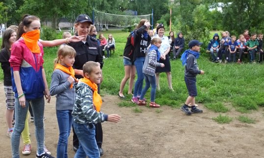 Полицейские Кунгура организовали спортивный праздник в детском санатории