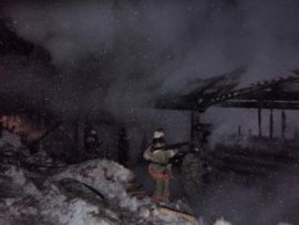 Ночью загорелся дом в Поповке Кунгурского района